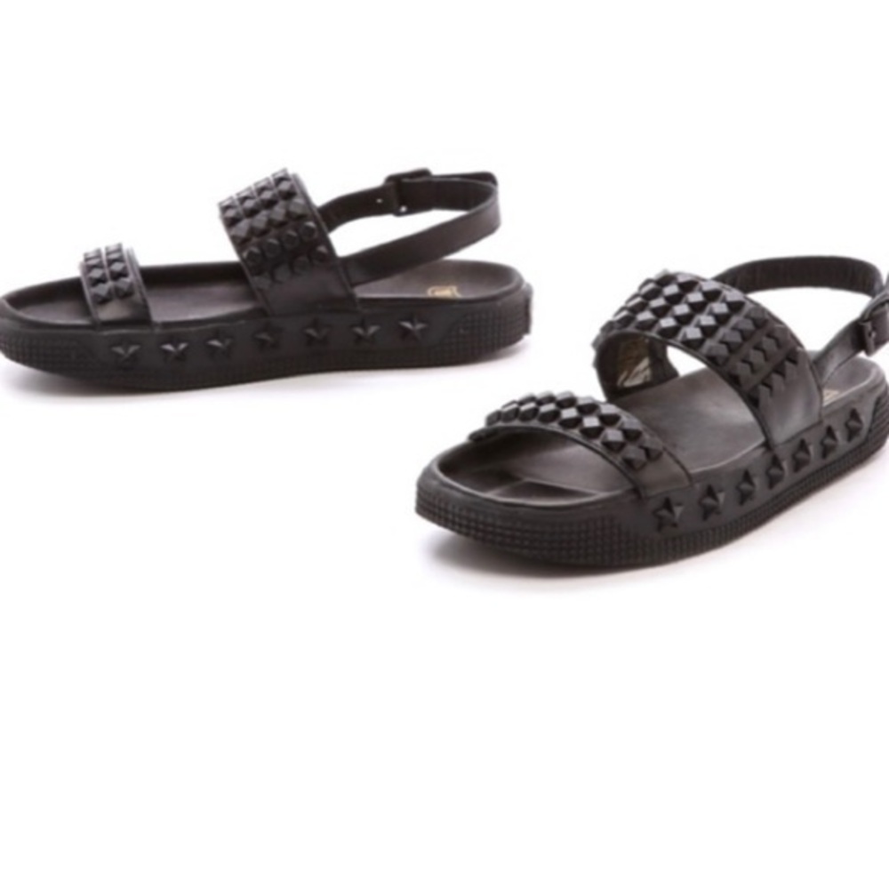 Ash Karma Studded Flat Sandals in Black 6